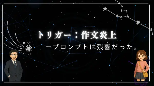 「トリガーーープロンプトは残響だった。」のイメージ画像